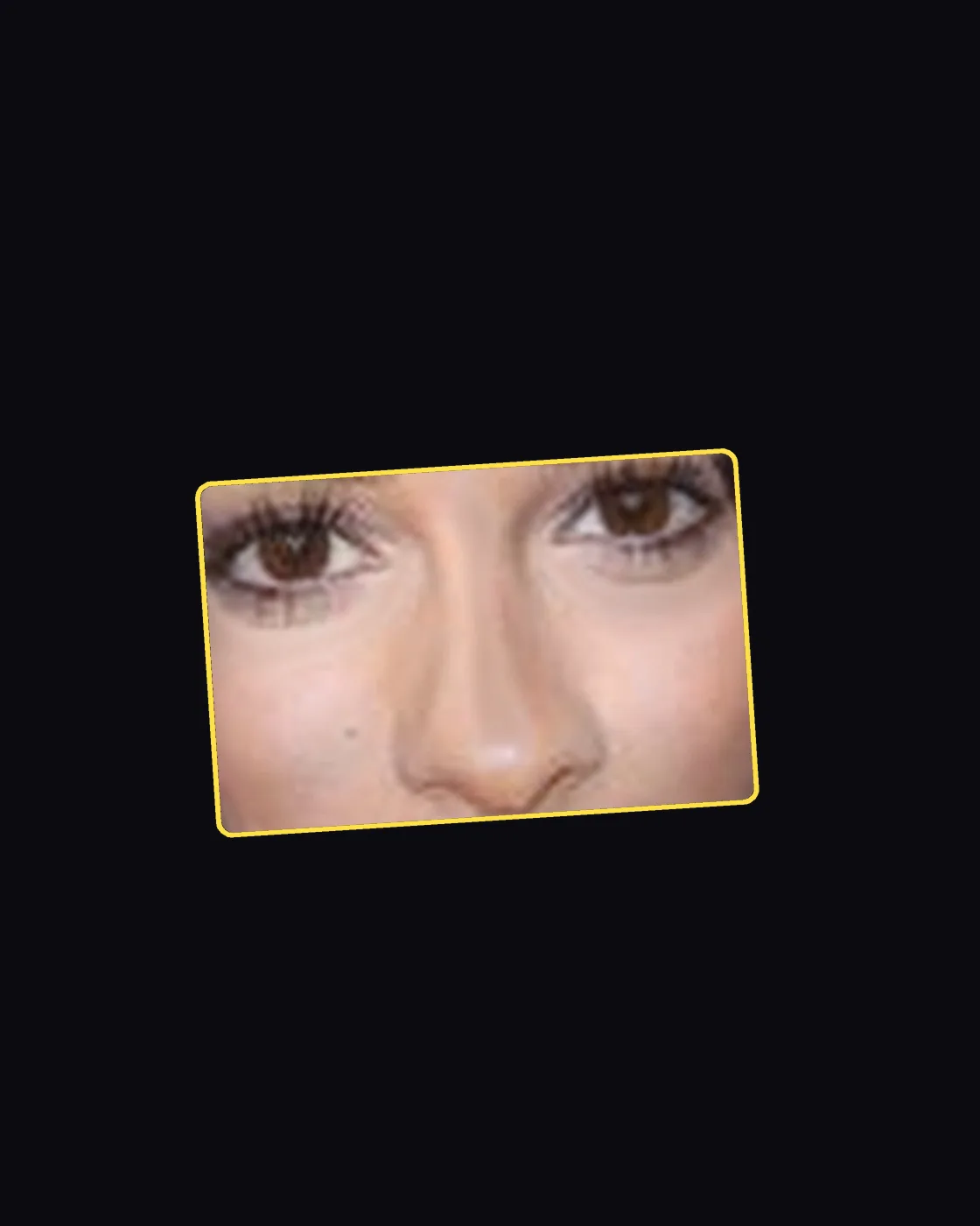 Close crop of a famous person’s eyes