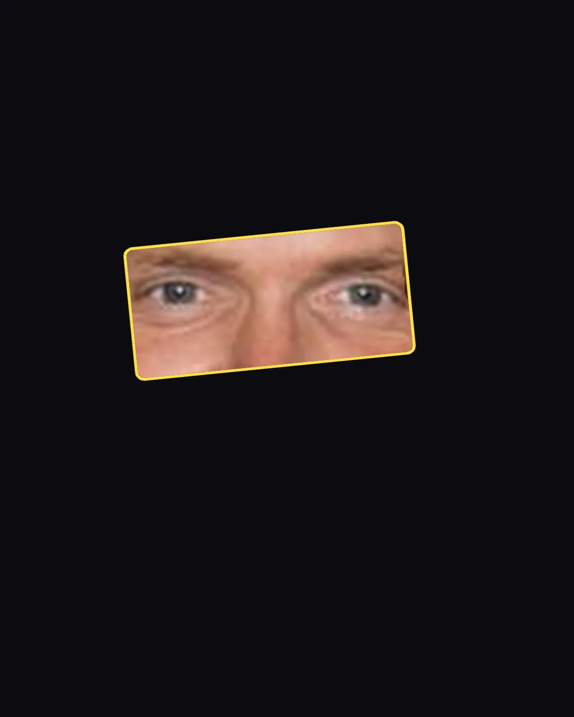 Close crop of a famous person’s eyes