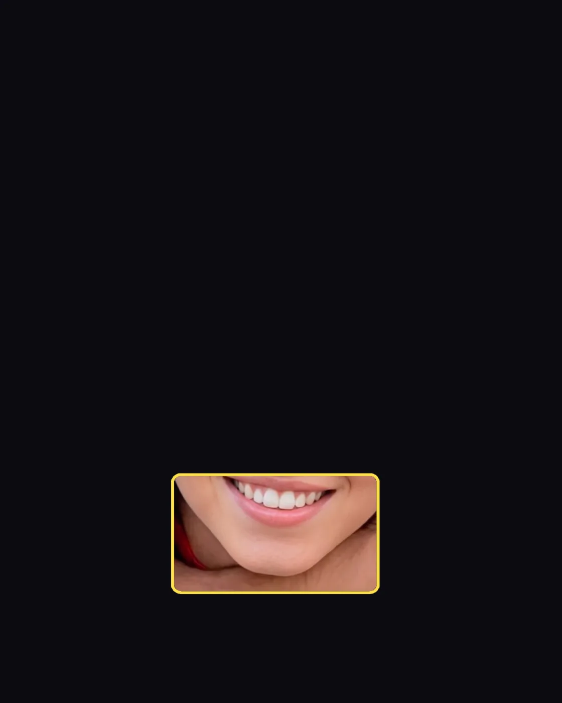 Close crop of a famous person’s lips and smile