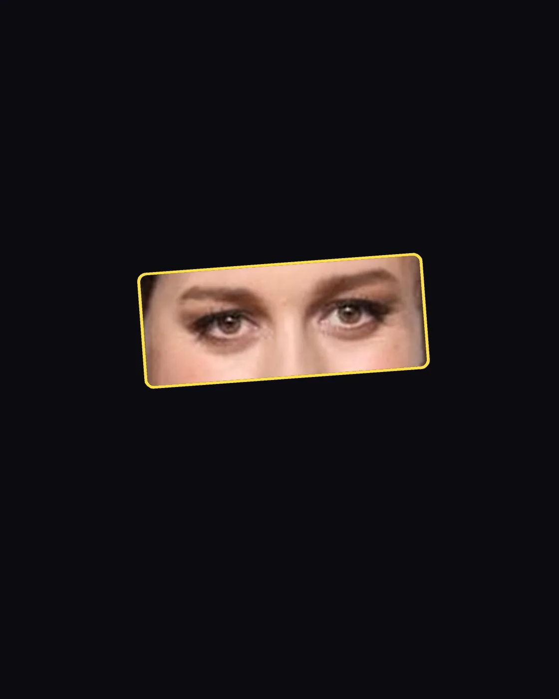 Close crop of a famous person’s eyes