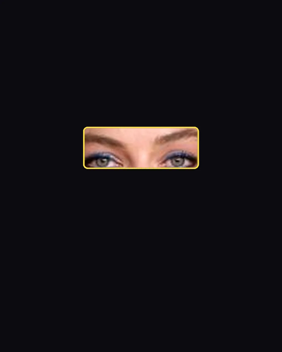 Close crop of a famous person’s eyes