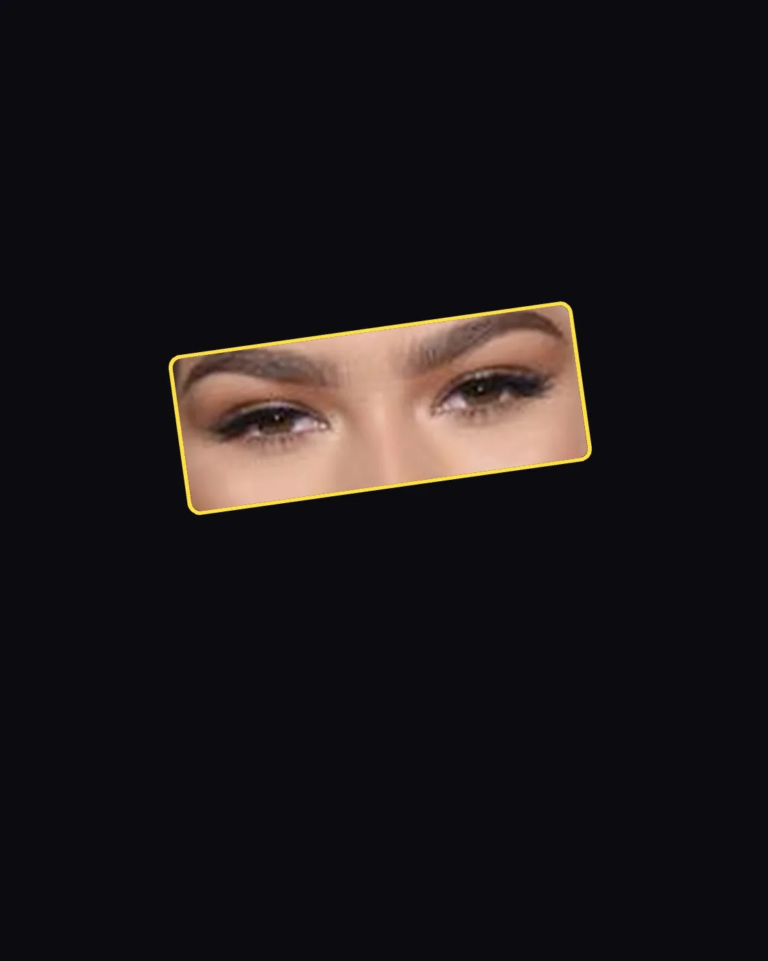 Close crop of a famous person’s eyes
