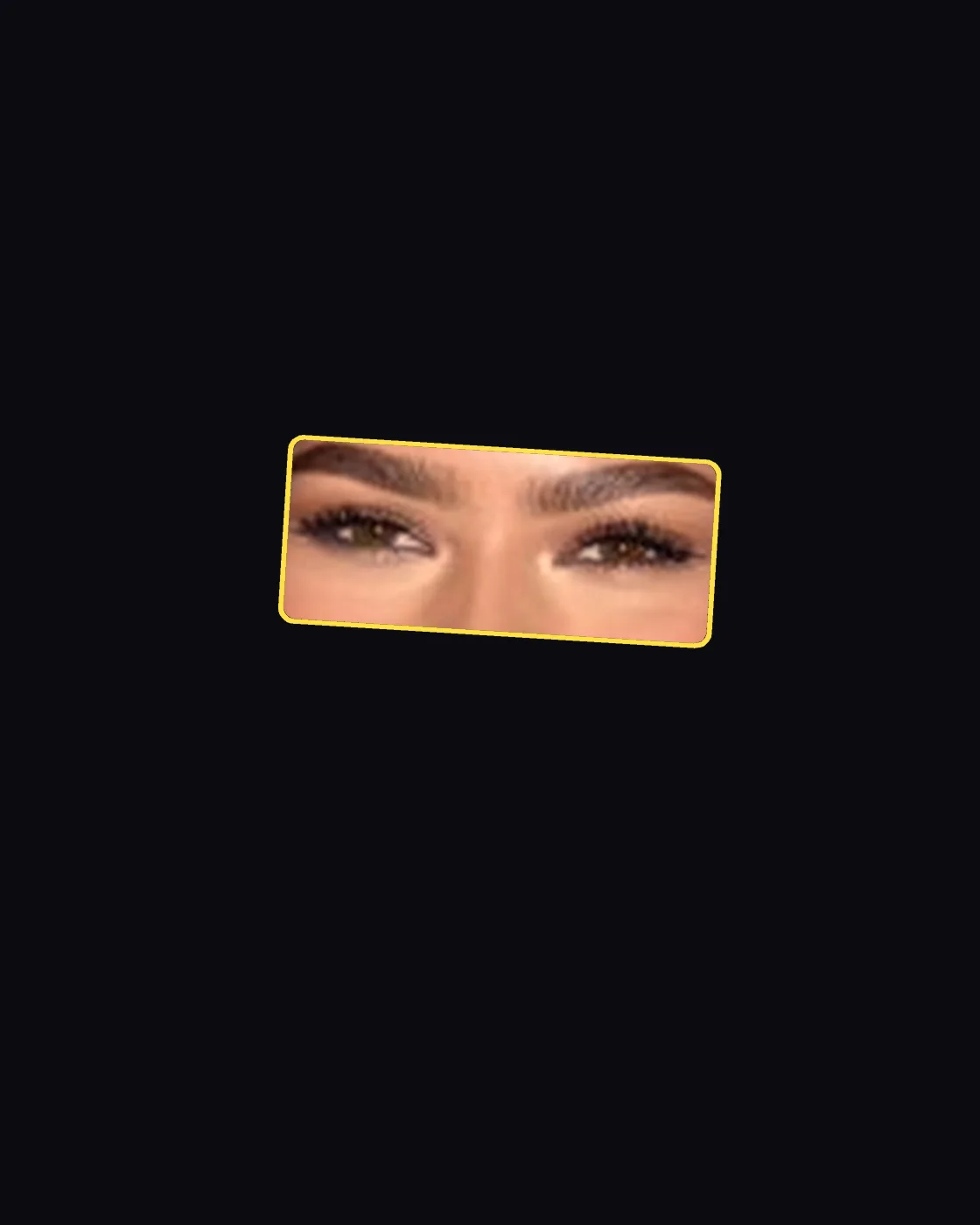 Close crop of a famous person’s eyes