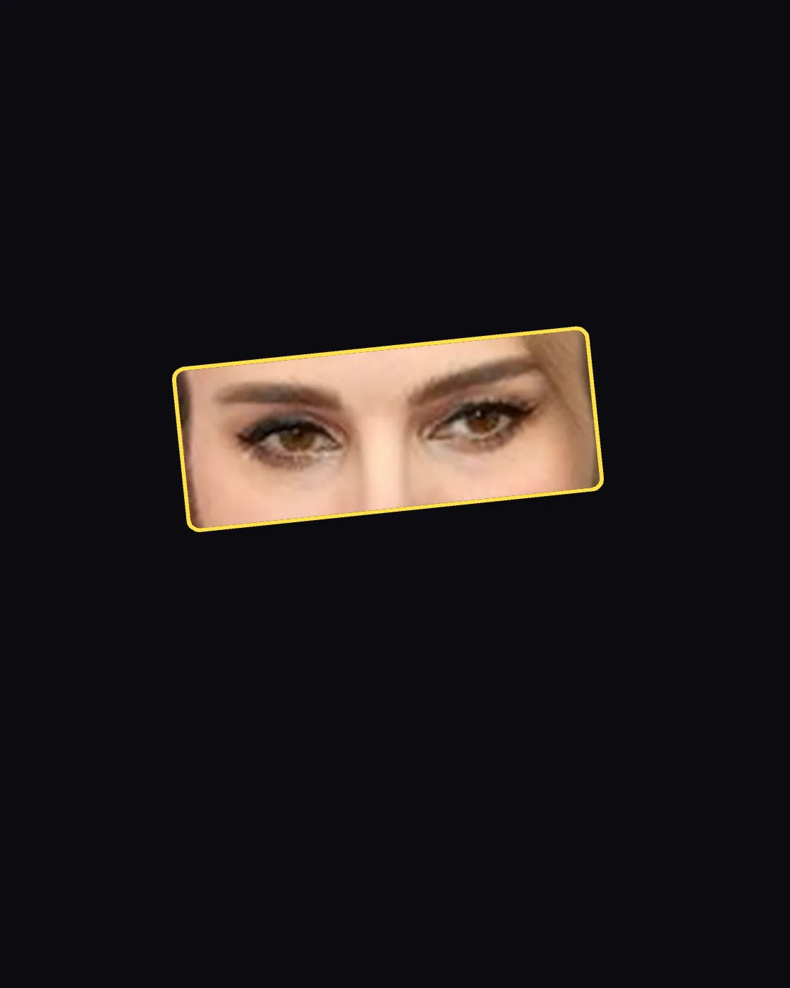 Close crop of a famous person’s eyes