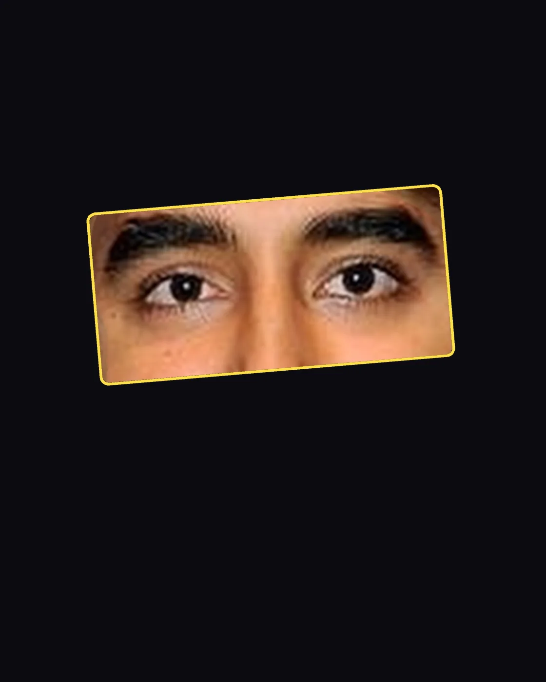 Close crop of a famous person’s eyes