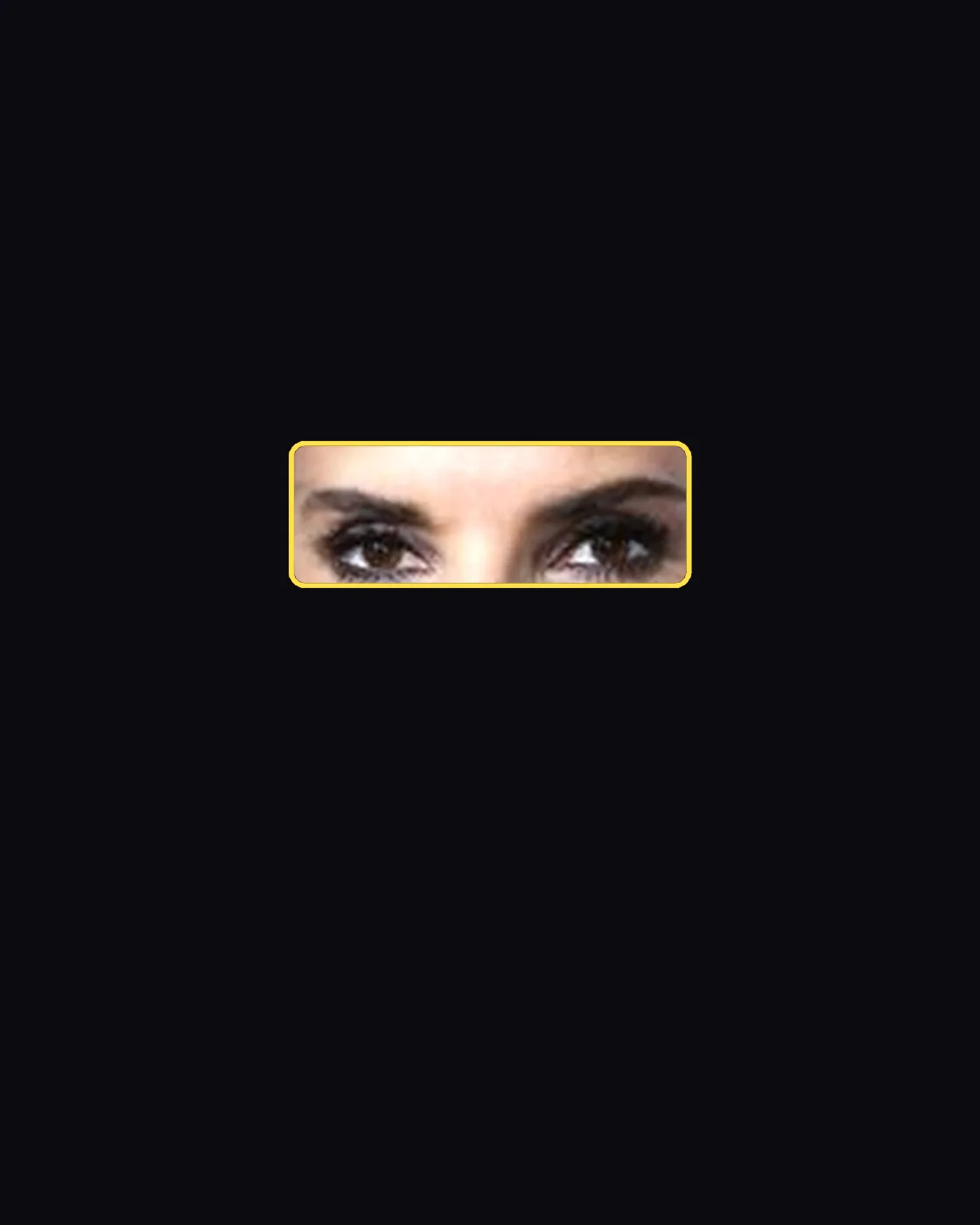 Close crop of a famous person’s eyes