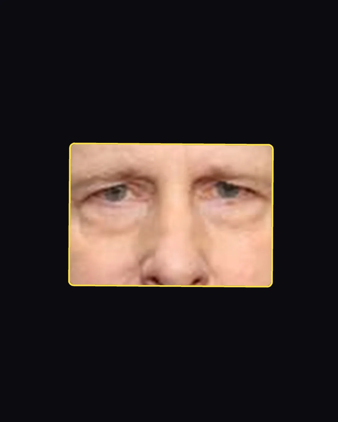 Close crop of a famous person’s eyes