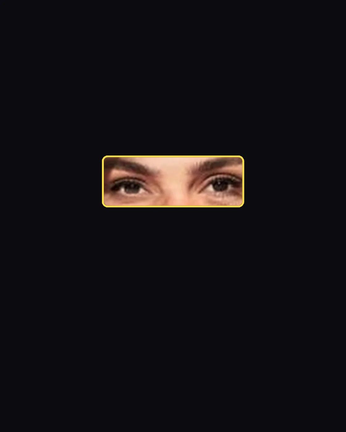 Close crop of a famous person’s eyes