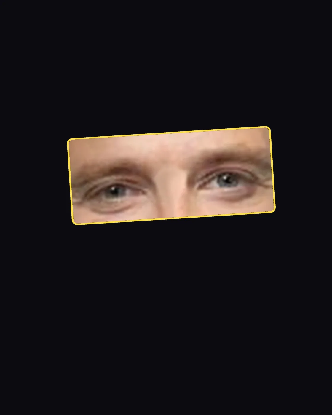 Close crop of a famous person’s eyes