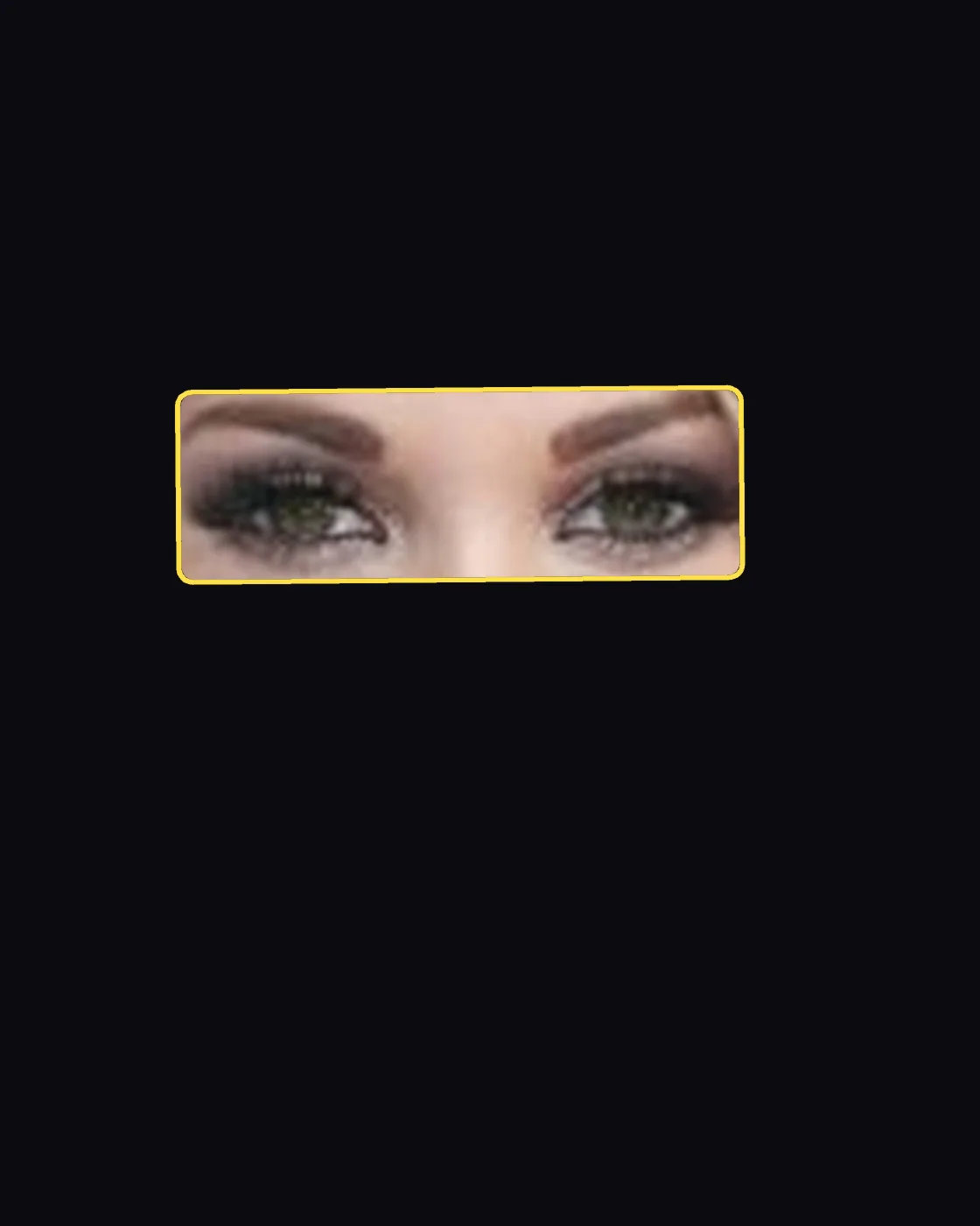 Close crop of a famous person’s eyes