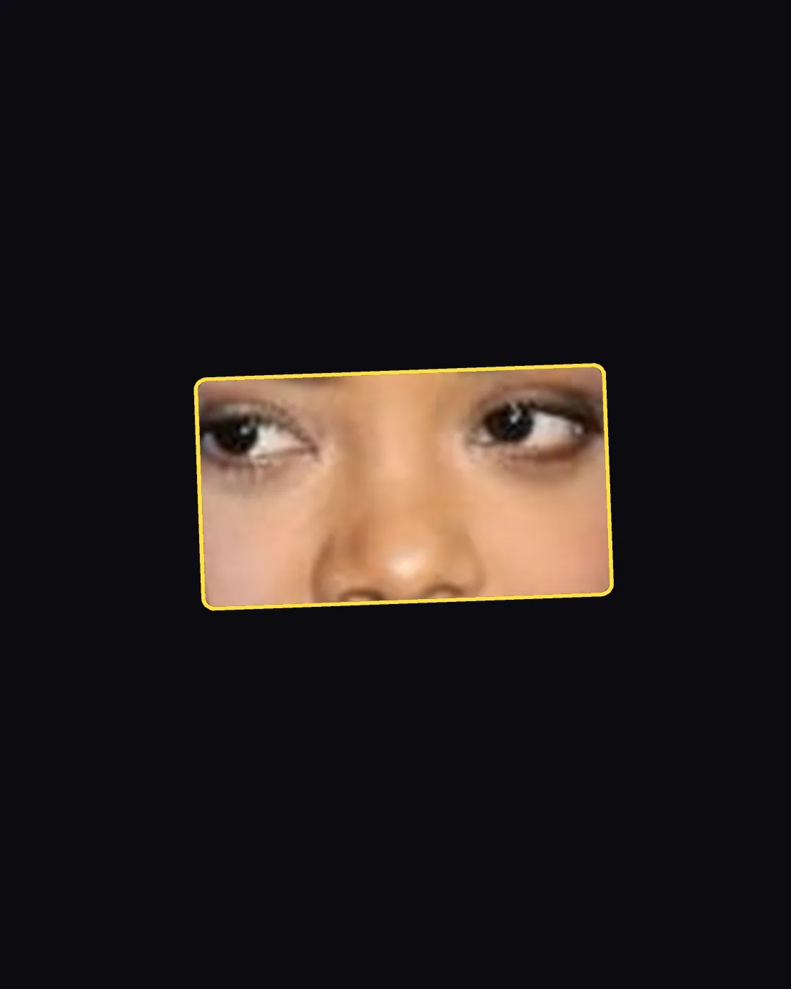 Close crop of a famous person’s eyes
