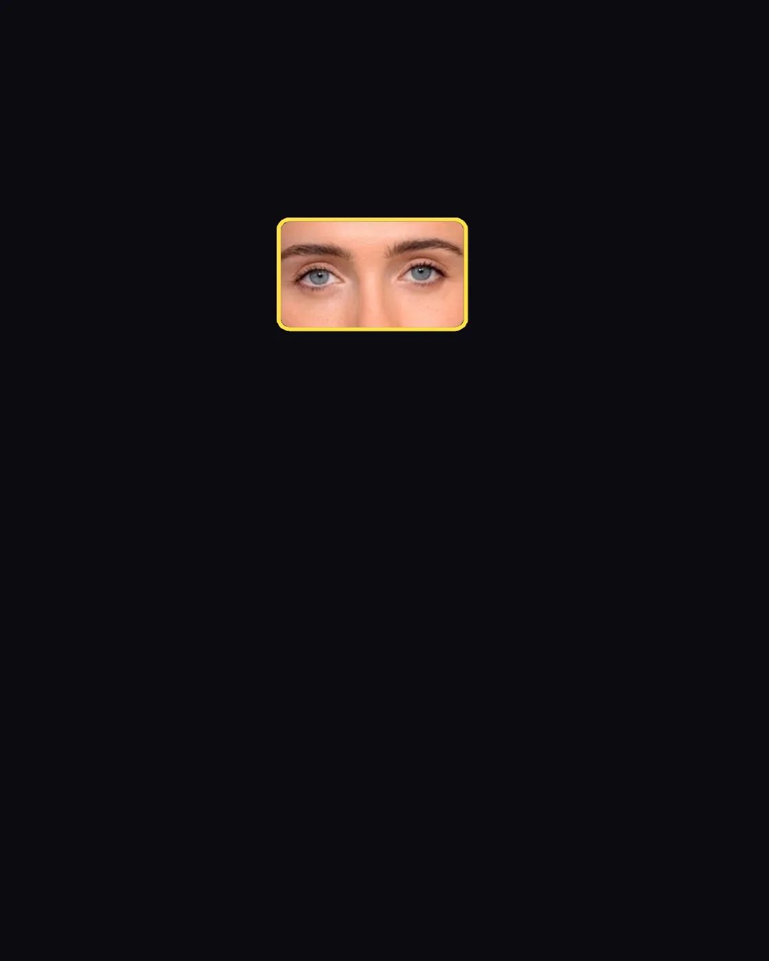 Close crop of a famous person’s eyes