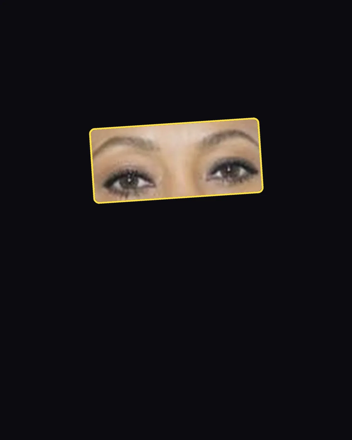 Close crop of a famous person’s eyes