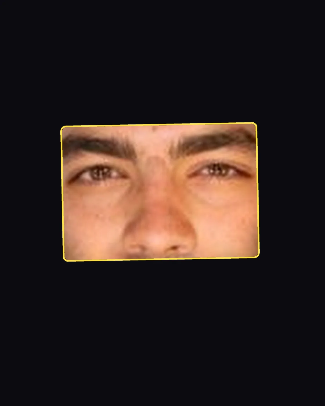 Close crop of a famous person’s eyes