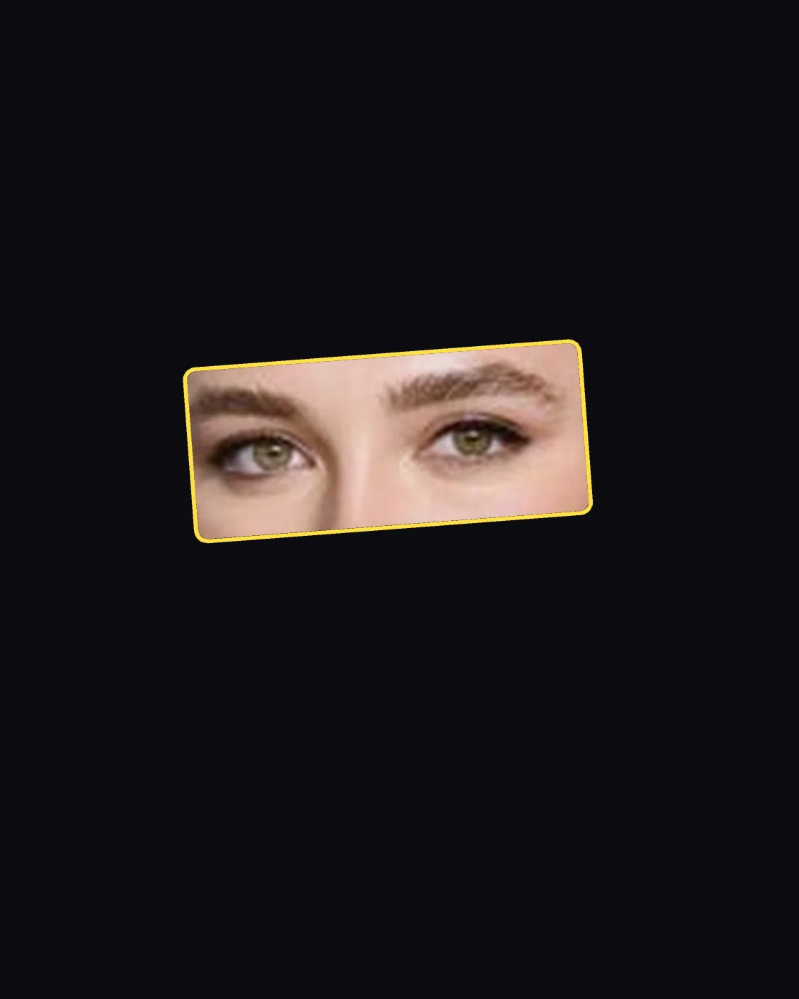 Close crop of a famous person’s eyes