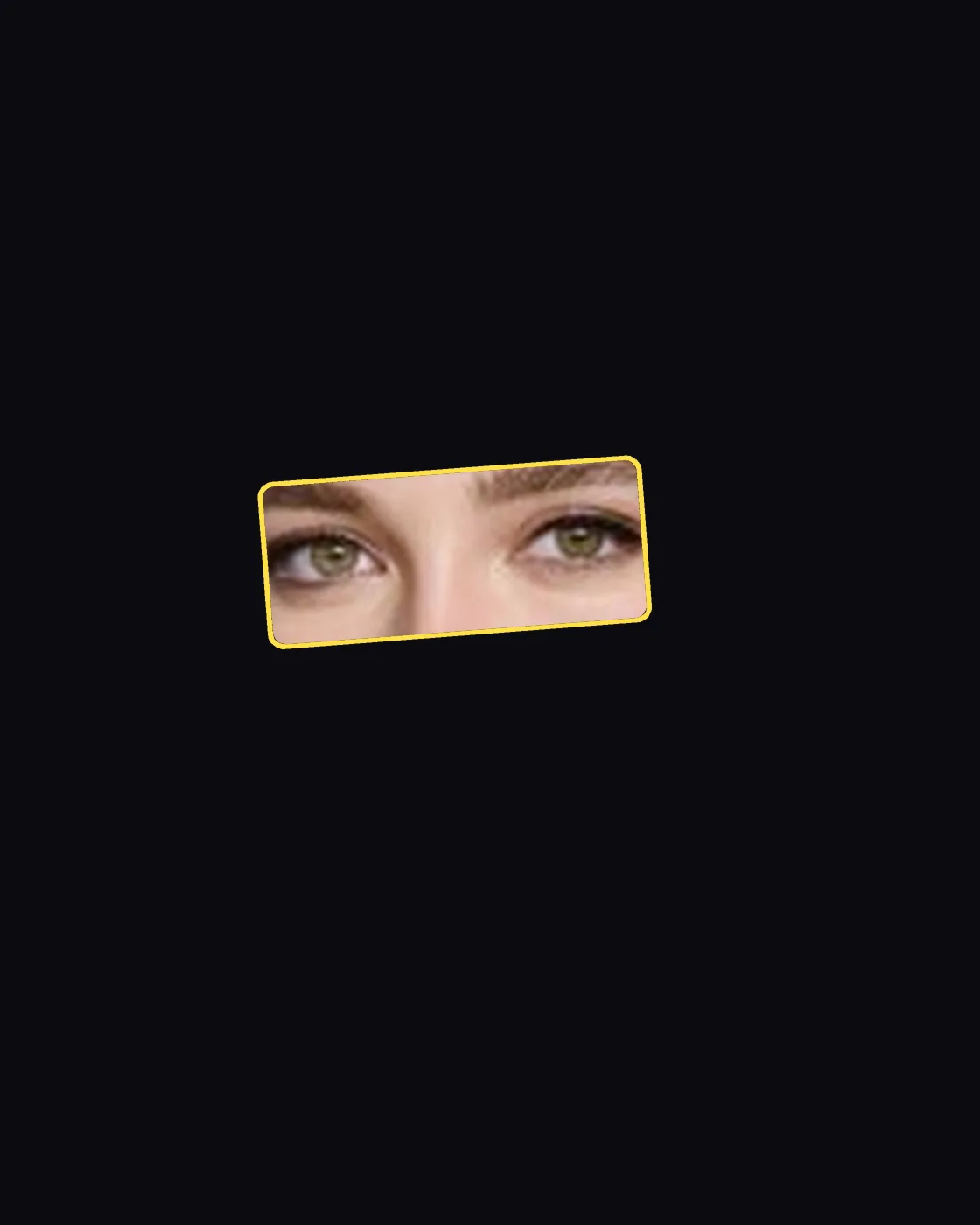 Close crop of a famous person’s eyes