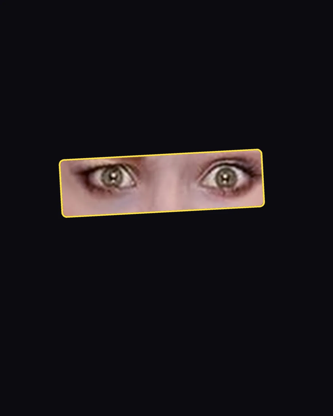 Close crop of a famous person’s eyes
